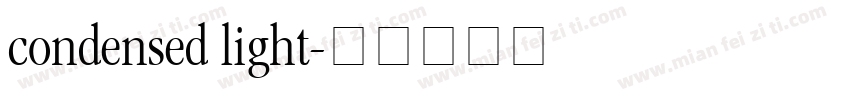 condensed light字体转换